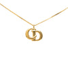 Dior Gold Plated CD Logo Pendant Necklace Secondhand