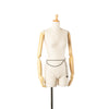Chanel Silver CC Leather Woven Chain Belt Secondhand