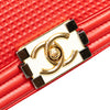 Secondhand Chanel Old Medium Lambskin Embossed Cube Boy Flap