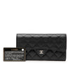 Chanel CC Quilted Caviar Classic Flap Wallet Secondhand