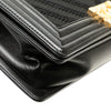 Secondhand Chanel Old Medium Braided Chevron Cotton and Lambskin Boy Flap