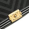 Secondhand Chanel Old Medium Braided Chevron Cotton and Lambskin Boy Flap