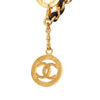 Chanel Gold Plated Leather Woven Chain Medallion Belt Secondhand
