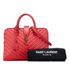 Saint Laurent Small Chevron Calfskin Monogram Cabas Satchel Secondhand