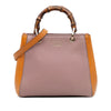 Gucci Mini Bicolor Calfskin Bamboo Shopper Satchel Secondhand