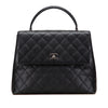 Chanel CC Quilted Caviar Kelly Top Handle Bag Secondhand
