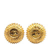 Secondhand Chanel Gold Plated CC Round Clip on Earrings