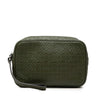 LOEWE Embossed Anagram Leather Wristlet Pouch Secondhand