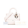 Dior Medium Canvas Houndstooth Embroidered Lady D Lite Secondhand