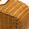 Miu Miu Wicker Trimmed Leather Top Handle Bag Secondhand