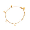 Dior Gold Plated Logo Cube Charm Bracelet Secondhand