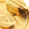 Secondhand Chanel Gold Plated Faux Pearl Logo Clip on Drop Earrings