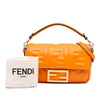 Secondhand Fendi Mini Zucca Embossed Leather Baguette Satchel