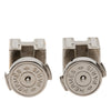Hermès Palladium Plated Enamel Cage dH Cube Push Back Earrings Secondhand