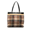 Burberry Plaid Tweed Tote Secondhand