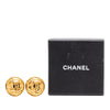 Chanel CC Gold Plated Button Clip On Earrings Secondhand