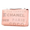 Chanel Perforated Calfskin Logo Eyelet Flap Bag Secondhand