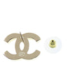 Chanel CC Enamel and Gold Plated Push Back Earrings Secondhand