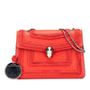 Bvlgari Medium Leather Plisse Serpenti Forever Shoulder Bag Secondhand
