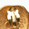 Chanel Gold Plated Logo and Lion Clip On Earrings Secondhand