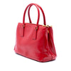 Prada Small Saffiano Vernice Galleria Double Zip Satchel Secondhand
