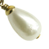 Secondhand Chanel CC Resin Dangling Faux Pearl Clip on Earrings