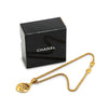 Chanel Gold Plated CC Medallion Clover Pendant Necklace Secondhand