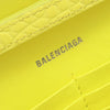 Balenciaga Shiny Calfskin Crocodile Embossed Hourglass Wallet On Chain Secondhand