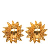 Chanel Gold Plated Sun Lion Clip On Earrings Secondhand