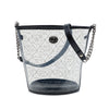 Chanel Medium PVC and Crumpled Calfskin Camellia Coco Bucket Bag Secondhand