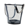 Chanel Medium PVC and Crumpled Calfskin Camellia Coco Bucket Bag Secondhand