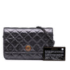 Chanel Quilted Iridescent Lambskin Tartan Button Wallet On Chain Secondhand