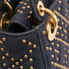 Dior Mini Denim Cannage Studded Supple Lady Dior Secondhand