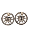 Chanel CC Silver Plated Wheel Clip On Earrings Secondhand