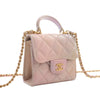 Chanel CC Ombre Lambskin Top Handle Flap Coin Purse with Chain Secondhand