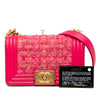 Chanel Mini Tweed and Lambskin Boy Flap Secondhand