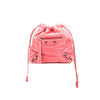 Balenciaga Lambskin Motocross Move On Drawstring Pouch Secondhand