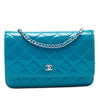 Chanel CC Quilted Patent Wallet on Chain Secondhand