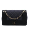 Chanel Small Bicolor Quilted Grosgrain Satin Small Mademoiselle Double Flap Secondhand