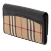 Burberry Leather and Haymarket Check Nylon Porter Continental Wallet Secondhand