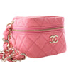 Chanel Quilted Lambskin Cube Chain Wristlet Case Secondhand