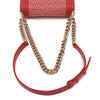 Chanel Small Straw and Lambskin Boy Flap Secondhand