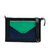 Secondhand Celine Tricolor Leather Pocket Envelope Zip Crossbody