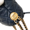 Chanel Mini Quilted Caviar Medallion Charms Drawstring Bucket Bag Secondhand