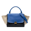 Celine Small Tricolor Leather Trapeze Satchel Secondhand