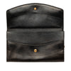 Chanel CC Lambskin Stitched Double Flap Long Wallet Secondhand
