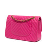 Chanel Medium Classic Chevron Lambskin Double Flap Secondhand