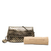 Bottega Veneta Metallic Calfskin Intrecciomirage Chain Flap Crossbody Secondhand