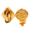 Chanel CC Gold and Silver Plated Rhombus Clip On Earrings Secondhand