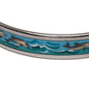 Hermès Narrow Dolphin Enamel Bangle 65 Secondhand